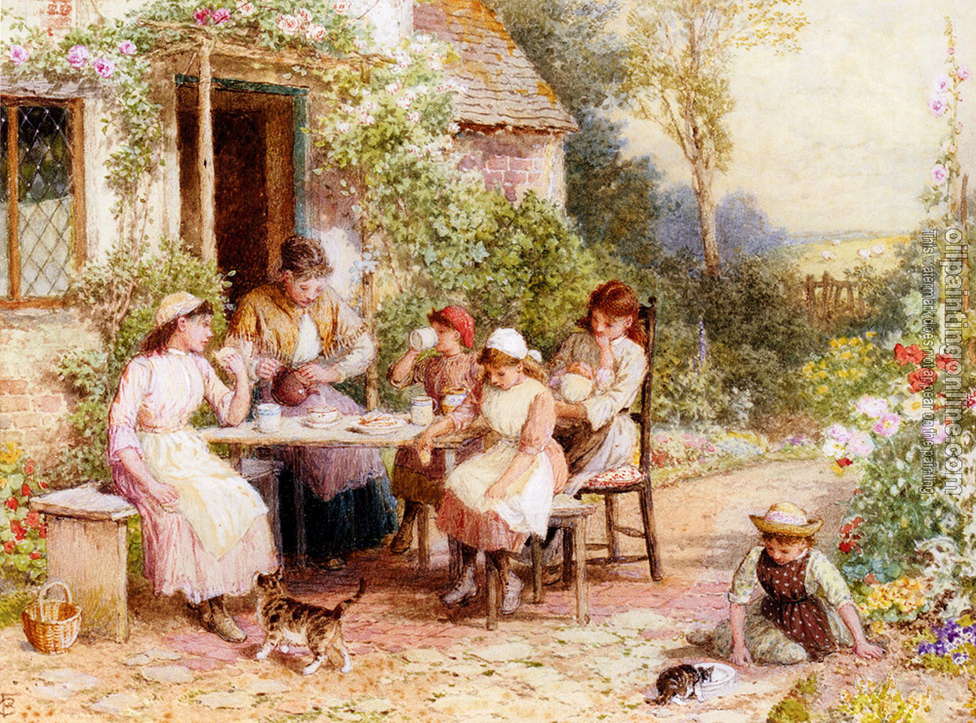 Myles Birket Foster - Tea Time